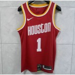 Maglia NBA 1 Mcgrady Rockets Retro Rosso personnalis