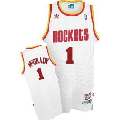 Maglia NBA 1 Mcgrady throwback Rockets Bianco