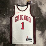 Maglia NBA 1 Rose Bulls 22-23 city Bianco Stampato