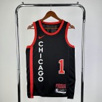 Maglia NBA 1 Rose Chicago Bulls 2024 city Nero