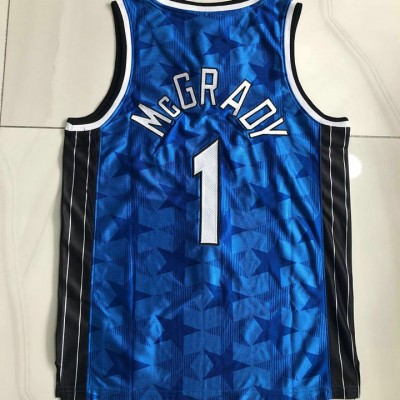 Maglia #1 Tracy Mcgrady Magic 2000-01 Mitchell & Ness Autentico Blu