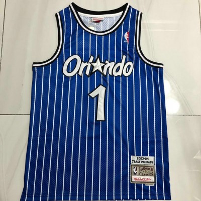 Maglia #1 Tracy Mcgrady Magic 2003-04 Autentico Blu