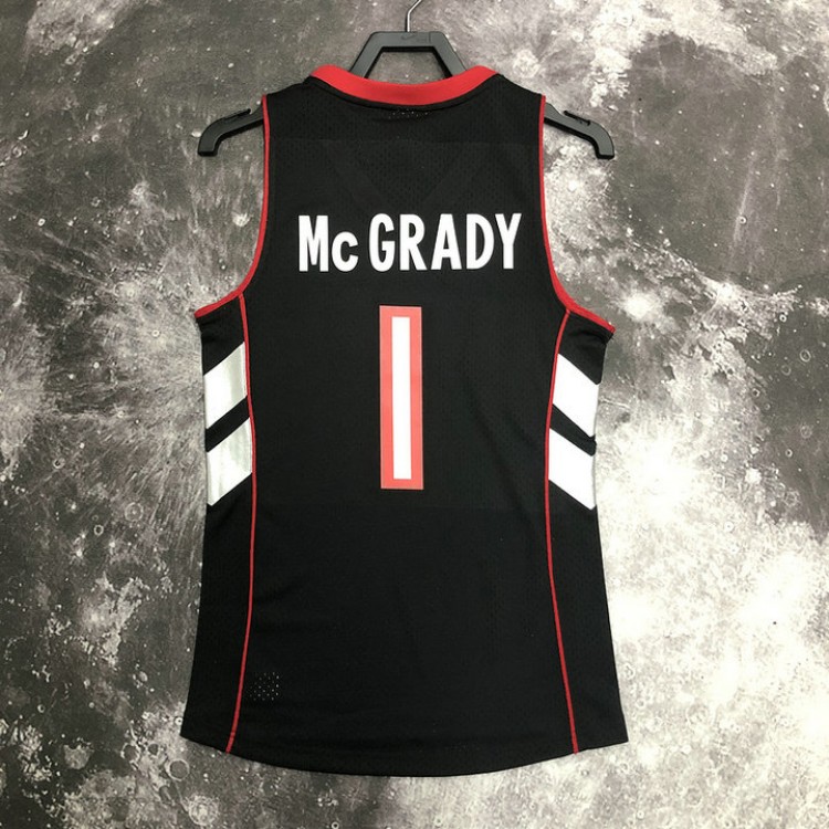 Maglia #1 Tracy Mcgrady Raptors 1999-00 Vintage Viola Nero Stampato