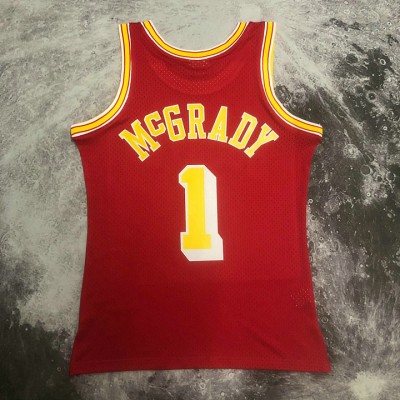 Maglia NBA 1 Tracy Mcgrady Rockets 2004-05 Mitchell & Ness Rosso Stampato