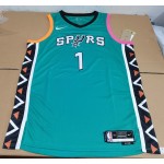 Maglia NBA 1 Wembanyama Spurs 22-23 city Blu Stampato