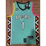 Maglia NBA 1 Wembanyama Spurs 22-23 city Ricamato