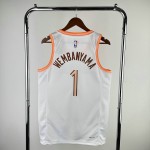 Maglia NBA 1 Wembanyama Spurs 23-24 city Bianco Stampato