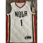 Maglia NBA 1 Williamson New Orleans Pelicans 21-22 city Bianco