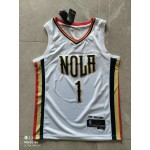 Maglia NBA 1 Williamson Pelicans 21-22 city Bianco Ricamato