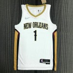 Maglia NBA 1 Williamson Pelicans 75th anniversary Bianco