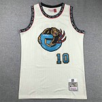 Maglia NBA 10 Bibby Memphis Grizzlies Crema Ricamato