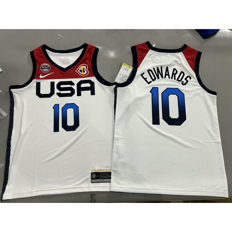 Maglia 10 Edwards 2023 USA Dream Bianco