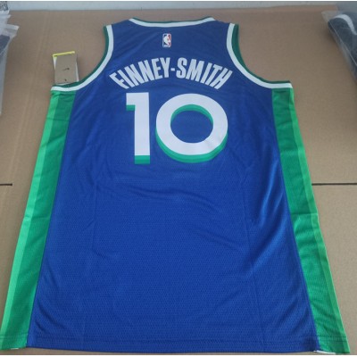 Maglia NBA 10 Finney - Smith Dallas Mavericks 22-23 city Blu