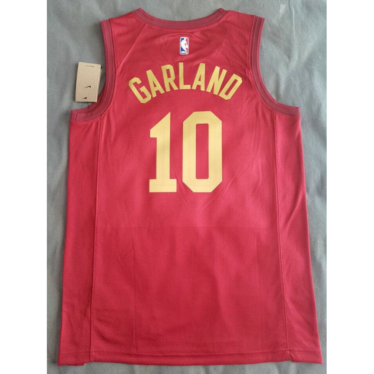 Maglia #10 Garland Cavaliers 22-23 Rosso con sponor logo Stampato