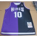 Maglia NBA 10 Mike Bibby 2001-02 Sacramento Kings split Nero Viola Stampato