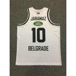 10 Ognjen Jaramaz Partizan Belgrade Bianco Basketball Maglia Uomo