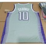 Maglia NBA 10 Sabonis Sacramento Kings 22-23 city Grigio con Toppe Stampato