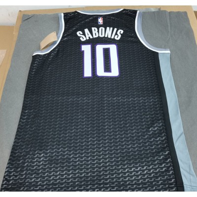 Maglia NBA 10 Sabonis Sacramento Kings statement Nero