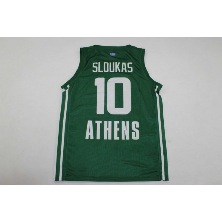 10 Sloukas Panathinaikos 2023-24 Verde Home Basketball Maglia Uomo