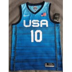 Maglia 10 Tatum 2020 Olympic USA Team Blu