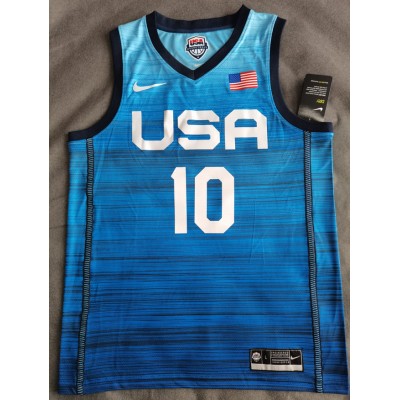 Maglia 10 Tatum 2020 Olympic USA Team Blu