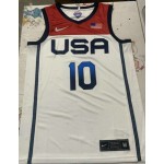 Maglia 10 Tatum 2020 Olympic USA Team Bianco