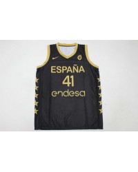 100 Centennial Spain Team 41 Juan Hernangomez Maglia Nero Espana Uomo