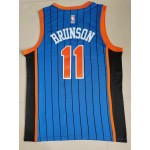 Maglia #11 Brunson Knicks 23-24 New York city Blu Ricamato