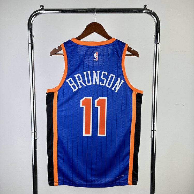 Maglia #11 Brunson Knicks 23-24 city Blu Stampato