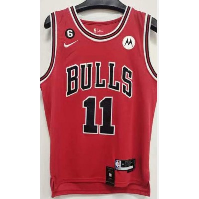 Maglia NBA 11 Derozan Bulls 22-23 Rosso Ricamato