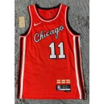 Maglia NBA 11 Derozan Chicago Bulls 21-22 city Rosso