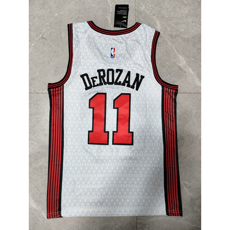 Maglia NBA 11 Derozan Chicago Bulls 22-23 city Bianco Ricamato