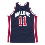 Maglia 11 Malone 1992 USA Blu Navy Stampato