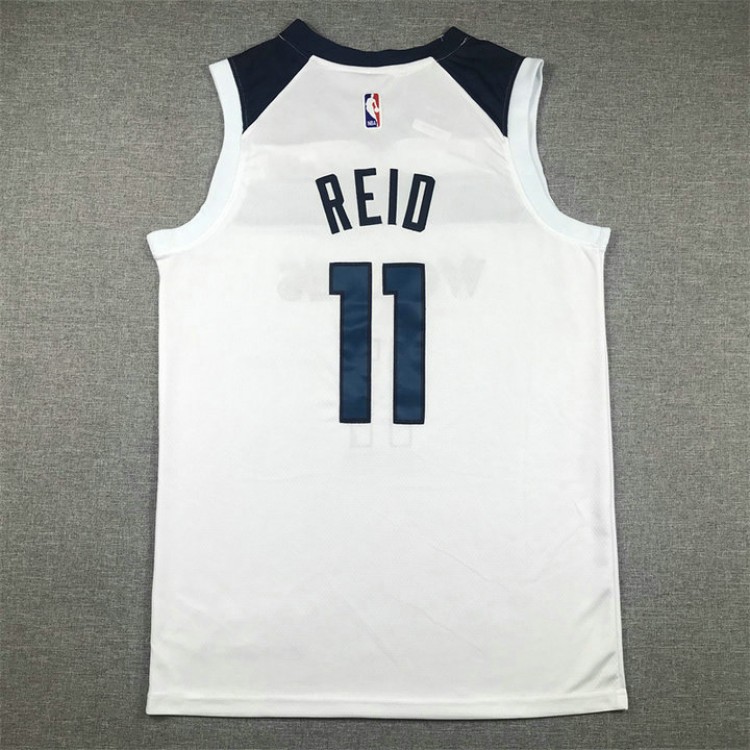 Maglia NBA 11 Reid Timberwolves Bianco Ricamato