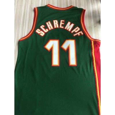 Maglia NBA 11 Schrempf Supersonics 1995-96 Mitchell & NessVerde