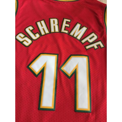 Maglia NBA 11 Schrempf Supersonics 1997-98 Mitchell & Ness Rosso