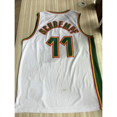 Maglia NBA 11 Schrempf Supersonics 1997-98 Mitchell & Ness Bianco