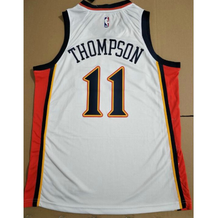 Maglia 11 Thompson Golden State Warriors Vintage Bianco