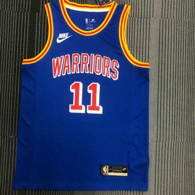 Maglia NBA 11 Thompson Warriors 75th Anniversary Blu Stampato