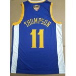 Maglia NBA 11 Thompson warriors 2019 final Blu