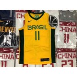 Maglia 11 Varejao 2019 brazil fiba Giallo