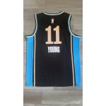 Maglia NBA 11 Young Atlanta Hawks 23-24 city Nero Ricamato