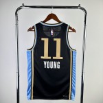 Maglia NBA 11 Young Atlanta Hawks 23-24 city Nero Stampato