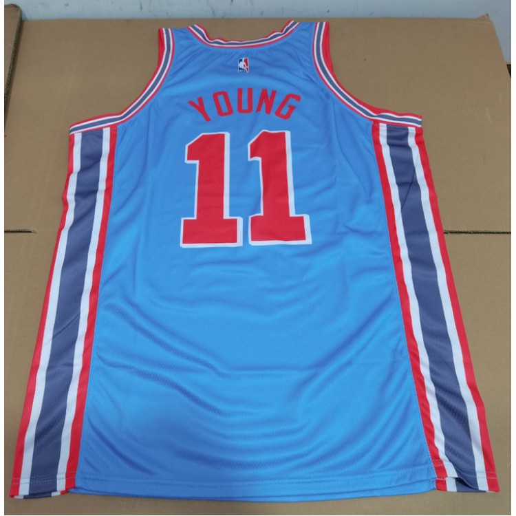 Maglia NBA 11 Young Hawks 2018-19 classic Blu Stampato