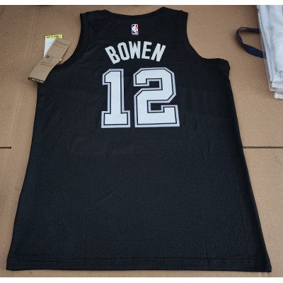 Maglia NBA 12 Bowen Spurs 20-21 city Nero Stampato