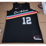 Maglia NBA 12 Bowen Spurs 20-21 city Nero Stampato