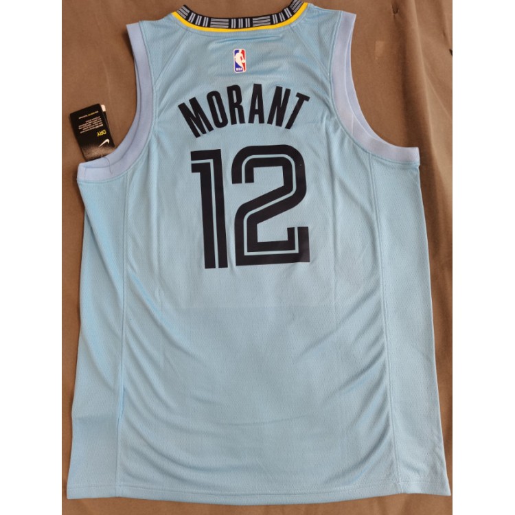 Maglia NBA 12 Morant Grizzlies 19-20 light Blu