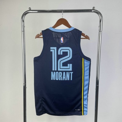 Maglia NBA 12 Morant Grizzlies away Blu