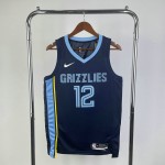 Maglia NBA 12 Morant Grizzlies away Blu