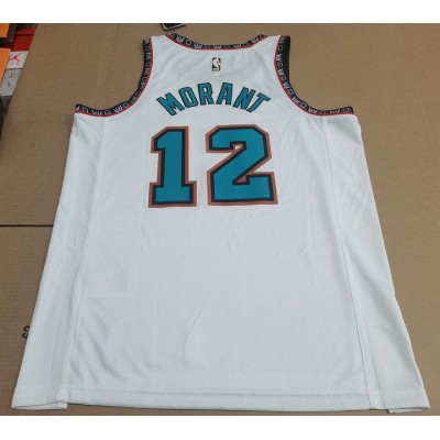 Maglia 12 Morant Memphis Grizzlies 2024-25 Grizzlies Classic Bianco